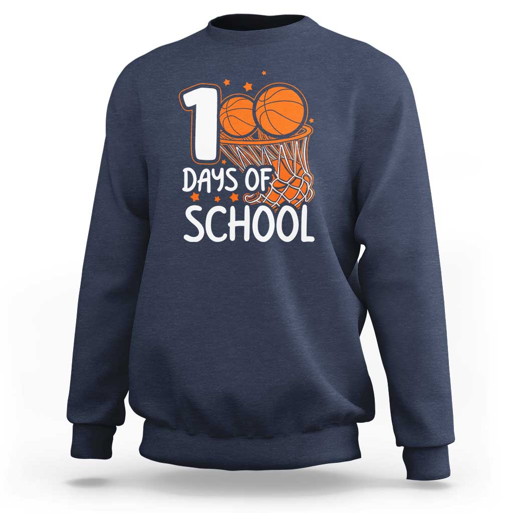 100th Day of School Sweatshirt Basketball Theme for Kids - Wonder Print Shop