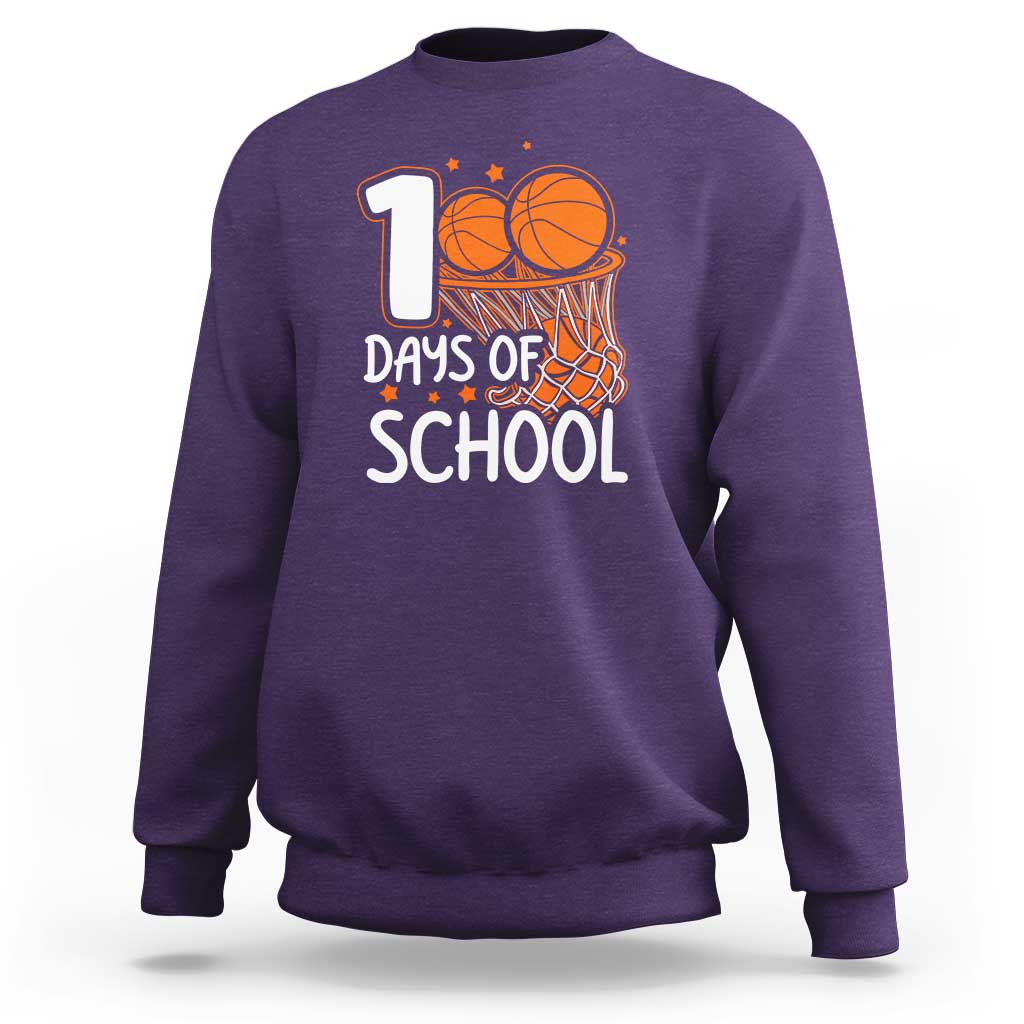 100th Day of School Sweatshirt Basketball Theme for Kids - Wonder Print Shop