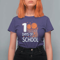 100th Day of School T Shirt For Women Basketball Theme for Kids