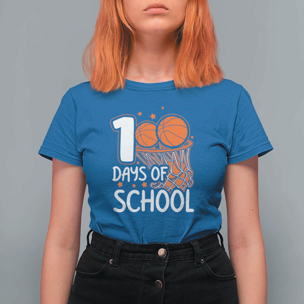 100th Day of School T Shirt For Women Basketball Theme for Kids
