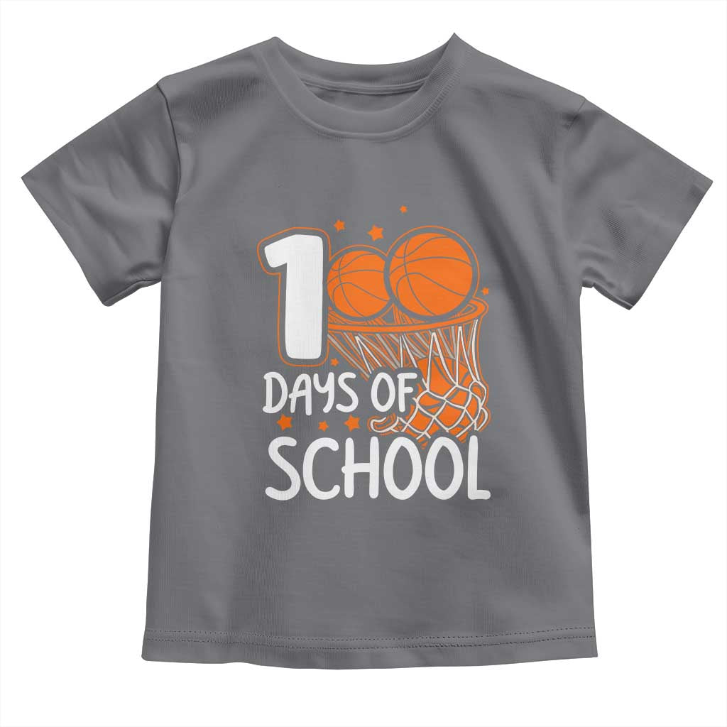 100 Days of Rocking School Basketball Toddler T Shirt Cool Kids Sports Gift