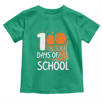 100 Days of Rocking School Basketball Toddler T Shirt Cool Kids Sports Gift