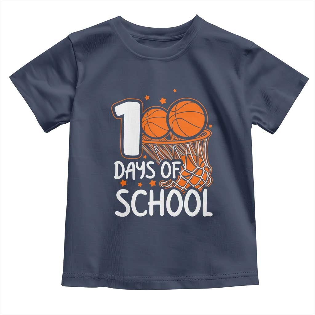 100 Days of Rocking School Basketball Toddler T Shirt Cool Kids Sports Gift
