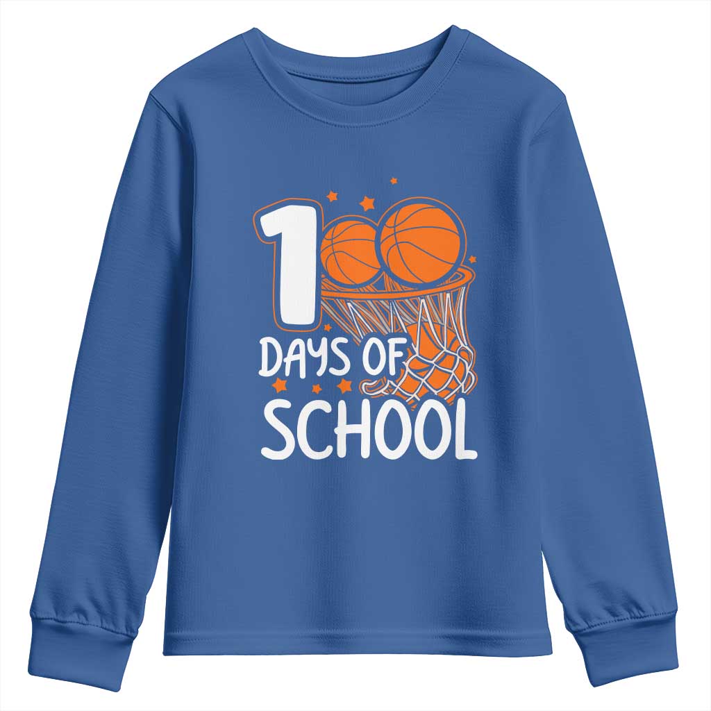 100 Days of Rocking School Basketball Youth Sweatshirt Cool Kids Sports Gift