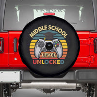 Middle School Level Unlocked Spare Tire Cover Funny Gamer First Day of Middle School