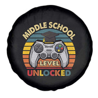 Middle School Level Unlocked Spare Tire Cover Funny Gamer First Day of Middle School