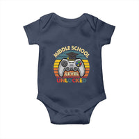 Middle School Level Unlocked Baby Onesie Funny Gamer First Day of Middle School