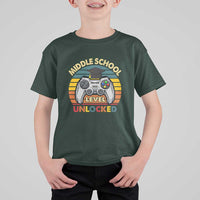 Middle School Level Unlocked T Shirt For Kid Happy First Day of Middle School