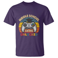 Middle School Level Unlocked T Shirt Happy First Day of Middle School - Wonder Print Shop