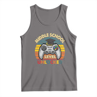 Middle School Level Unlocked Tank Top Funny Gamer First Day of Middle School