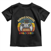 Middle School Level Unlocked Toddler T Shirt Funny Gamer First Day of Middle School