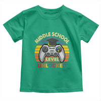 Middle School Level Unlocked Toddler T Shirt Funny Gamer First Day of Middle School