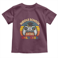 Middle School Level Unlocked Toddler T Shirt Funny Gamer First Day of Middle School