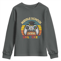 Middle School Level Unlocked Youth Sweatshirt Funny Gamer First Day of Middle School