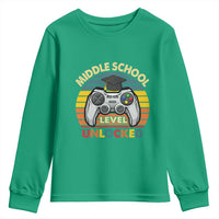 Middle School Level Unlocked Youth Sweatshirt Funny Gamer First Day of Middle School