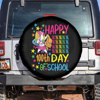 Happy 100th Day of School Unicorn Spare Tire Cover Magical Girls Celebration Gift