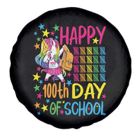 Happy 100th Day of School Unicorn Spare Tire Cover Magical Girls Celebration Gift