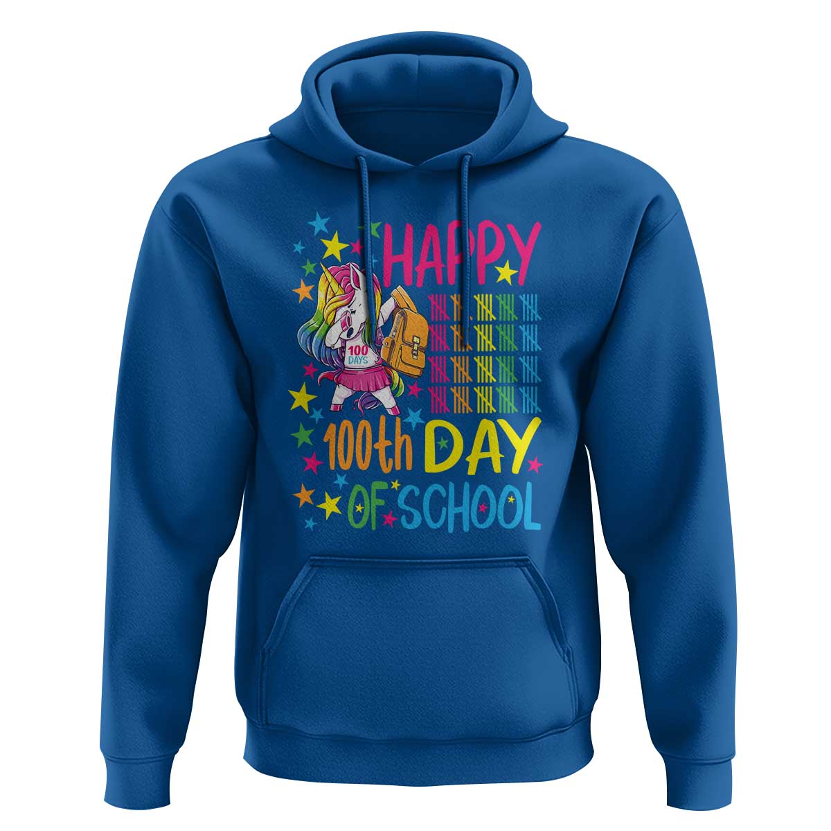 Happy 100th Day of School Unicorn Hoodie Celebration Design - Wonder Print Shop
