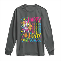 Happy 100th Day of School Unicorn Long Sleeve Shirt Magical Girls Celebration Gift