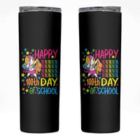 Happy 100th Day of School Unicorn Skinny Tumbler Magical Girls Celebration Gift