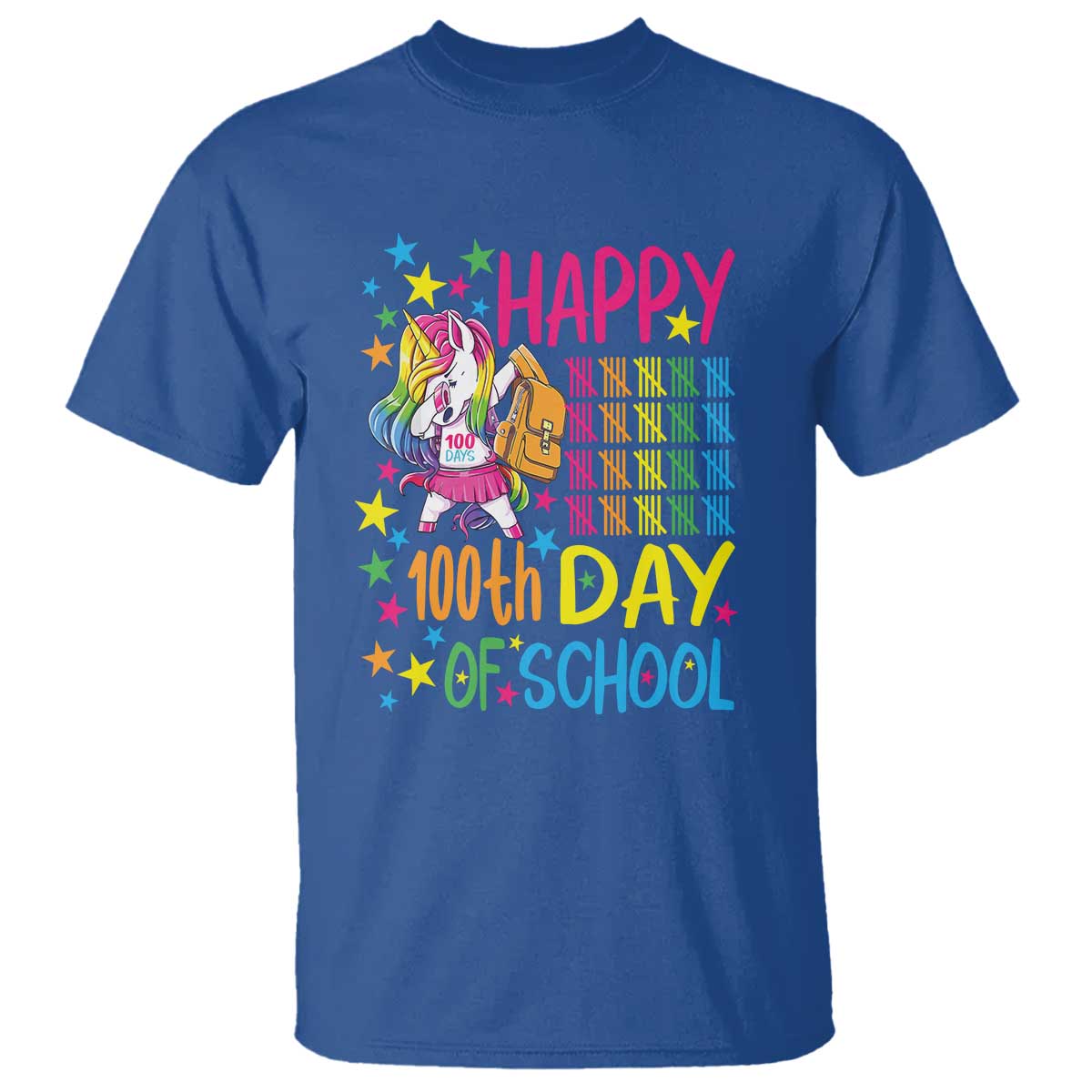Happy 100th Day of School Unicorn T Shirt Celebration Design - Wonder Print Shop