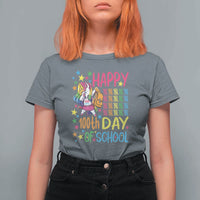 Happy 100th Day of School Unicorn T Shirt For Women Celebration Design