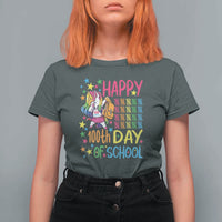 Happy 100th Day of School Unicorn T Shirt For Women Celebration Design
