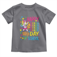 Happy 100th Day of School Unicorn Toddler T Shirt Magical Girls Celebration Gift