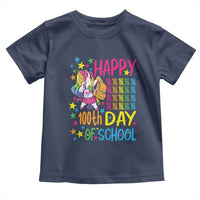 Happy 100th Day of School Unicorn Toddler T Shirt Magical Girls Celebration Gift