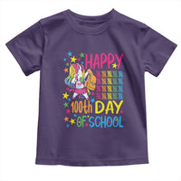 Happy 100th Day of School Unicorn Toddler T Shirt Magical Girls Celebration Gift