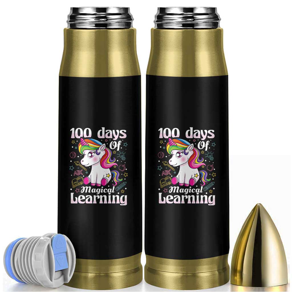 Magical Unicorn 100th Day of School Bullet Tumbler Cute Girls Celebration Gift