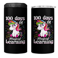 Magical Unicorn 100th Day of School 4 in 1 Can Cooler Tumbler Cute Girls Celebration Gift