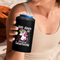 Magical Unicorn 100th Day of School 4 in 1 Can Cooler Tumbler Cute Girls Celebration Gift