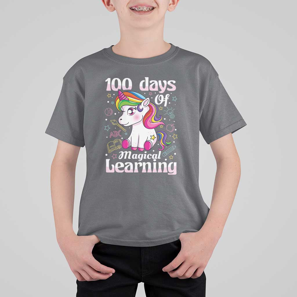 100th Day of School Unicorn T Shirt For Kid Girls 100 Days Celebration