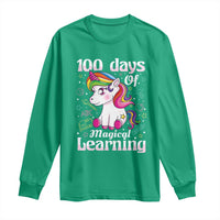 Magical Unicorn 100th Day of School Long Sleeve Shirt Cute Girls Celebration Gift