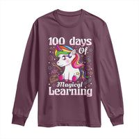 Magical Unicorn 100th Day of School Long Sleeve Shirt Cute Girls Celebration Gift