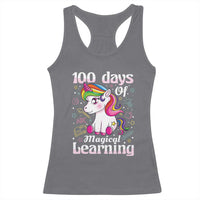 Magical Unicorn 100th Day of School Racerback Tank Top Cute Girls Celebration Gift