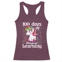 Magical Unicorn 100th Day of School Racerback Tank Top Cute Girls Celebration Gift