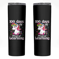 Magical Unicorn 100th Day of School Skinny Tumbler Cute Girls Celebration Gift