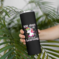 Magical Unicorn 100th Day of School Skinny Tumbler Cute Girls Celebration Gift