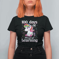 100th Day of School Unicorn T Shirt For Women Girls 100 Days Celebration