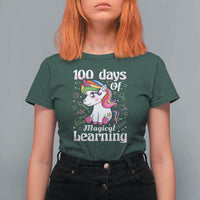 100th Day of School Unicorn T Shirt For Women Girls 100 Days Celebration