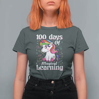 100th Day of School Unicorn T Shirt For Women Girls 100 Days Celebration