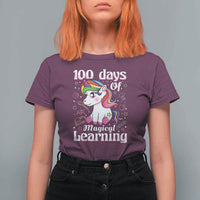 100th Day of School Unicorn T Shirt For Women Girls 100 Days Celebration