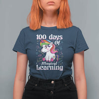 100th Day of School Unicorn T Shirt For Women Girls 100 Days Celebration