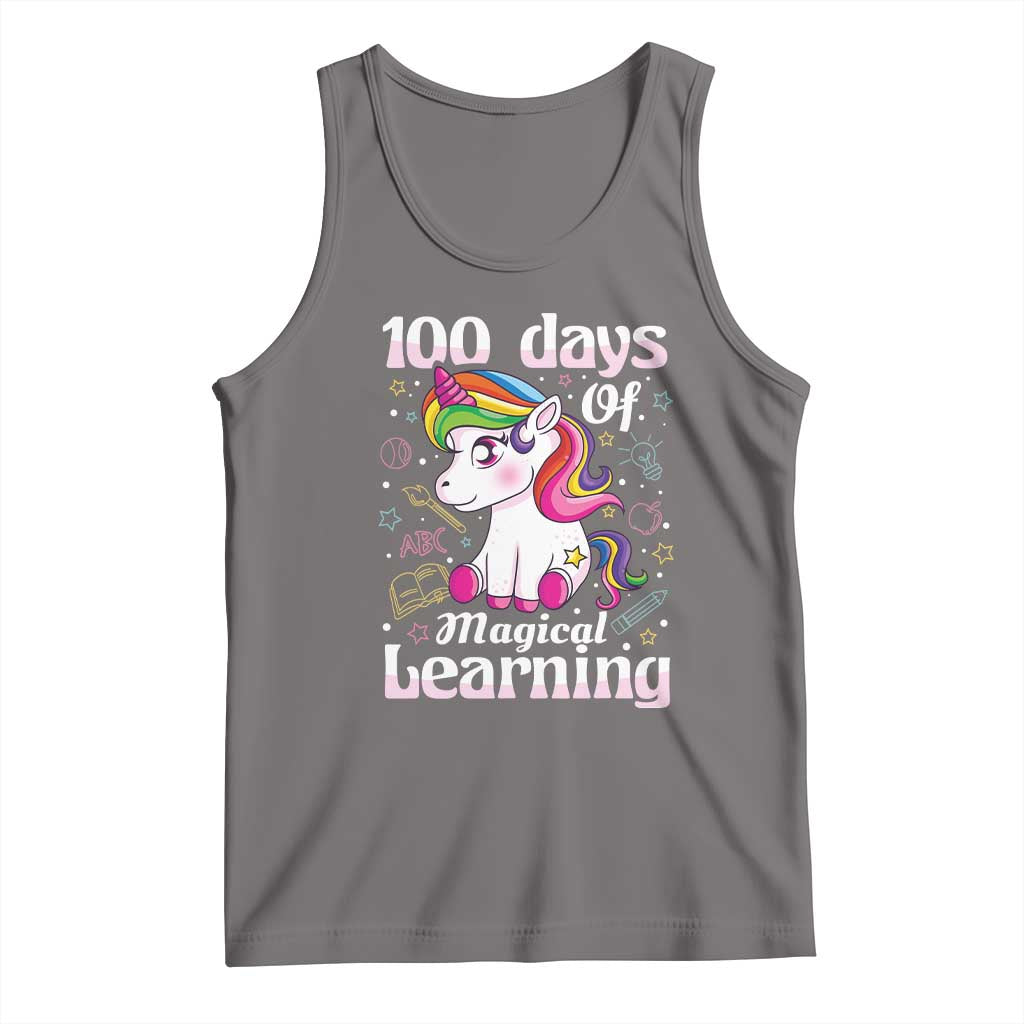 Magical Unicorn 100th Day of School Tank Top Cute Girls Celebration Gift