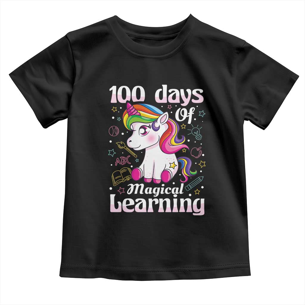 Magical Unicorn 100th Day of School Toddler T Shirt Cute Girls Celebration Gift