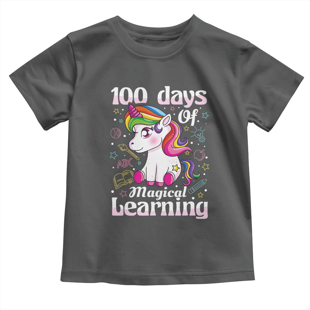 Magical Unicorn 100th Day of School Toddler T Shirt Cute Girls Celebration Gift