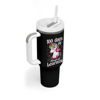 Magical Unicorn 100th Day of School Tumbler With Handle Cute Girls Celebration Gift