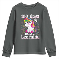 Magical Unicorn 100th Day of School Youth Sweatshirt Cute Girls Celebration Gift